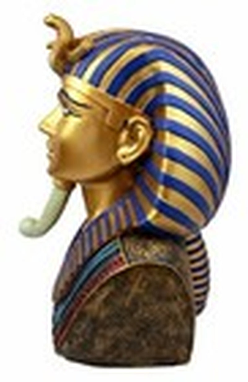 Ebros Large Cobra and Nemes Mask of Pharaoh Egyptian King Tut Bust Figurine 11"H