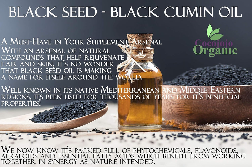 Egyptian Black Seed Oil 16 Oz Pure Natural Black Cumin Seed Oil Unrefined Cold Pressed Extra Virgin - Moisturizing, Soothing, Hydrating, & Nourishing for Hair Skin Body
