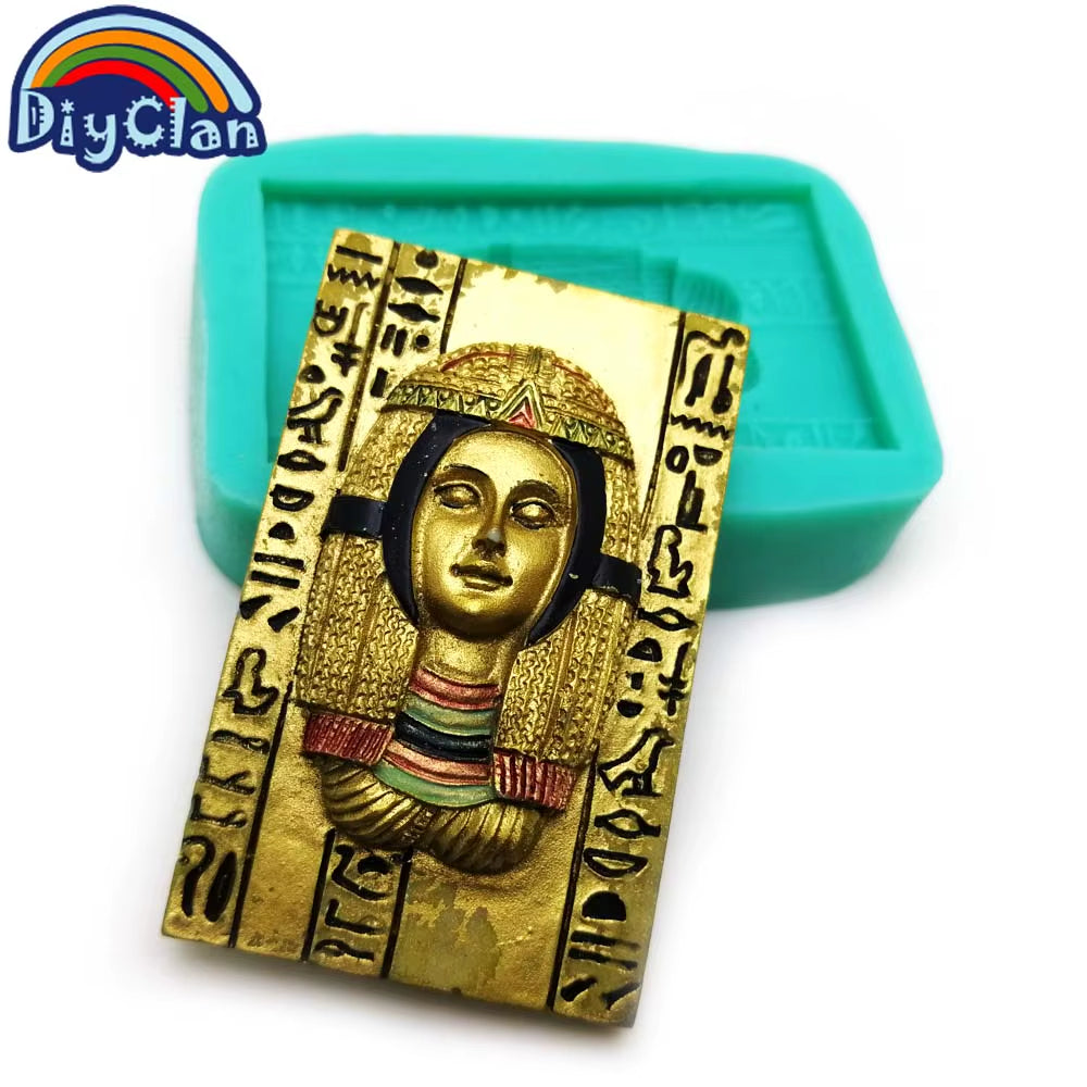 Egyptian Pharaoh Cleopatra Anubis Silicone Molds for Baking Ancient Egypt Fondant Chocolate Cake Decoration Mould Resin Form