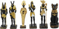 Ebros Egyptian Classical Deities Miniature Figurine Gods of Egypt Dollhouse Miniature Statue Legends of Ancient Egypt Educational Sculpture Collectible (Set of 6 Miniature Deities Assortment 2)