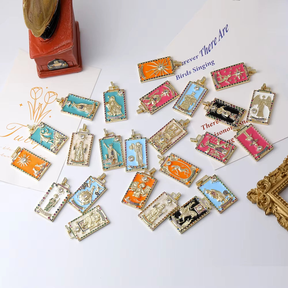 Handicraft Custume Accessories Greek Gods Evil Eye Crescent Moon Star Enamel Charms for DIY Pendant Collar Jewelry Making