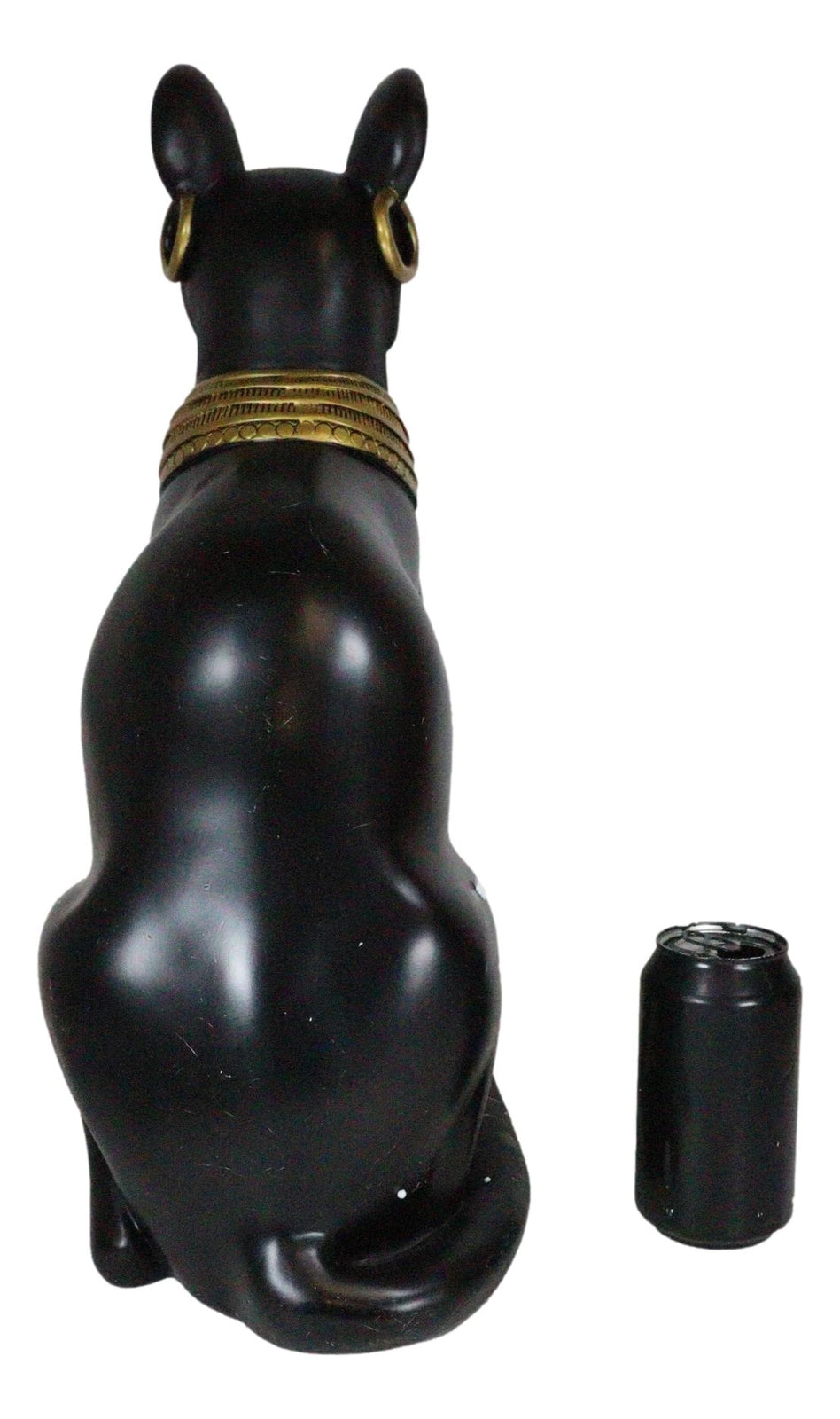 Ebros Large Egyptian Sitting Cat Bastet Statue in Black and Gold Finish 20"Tall