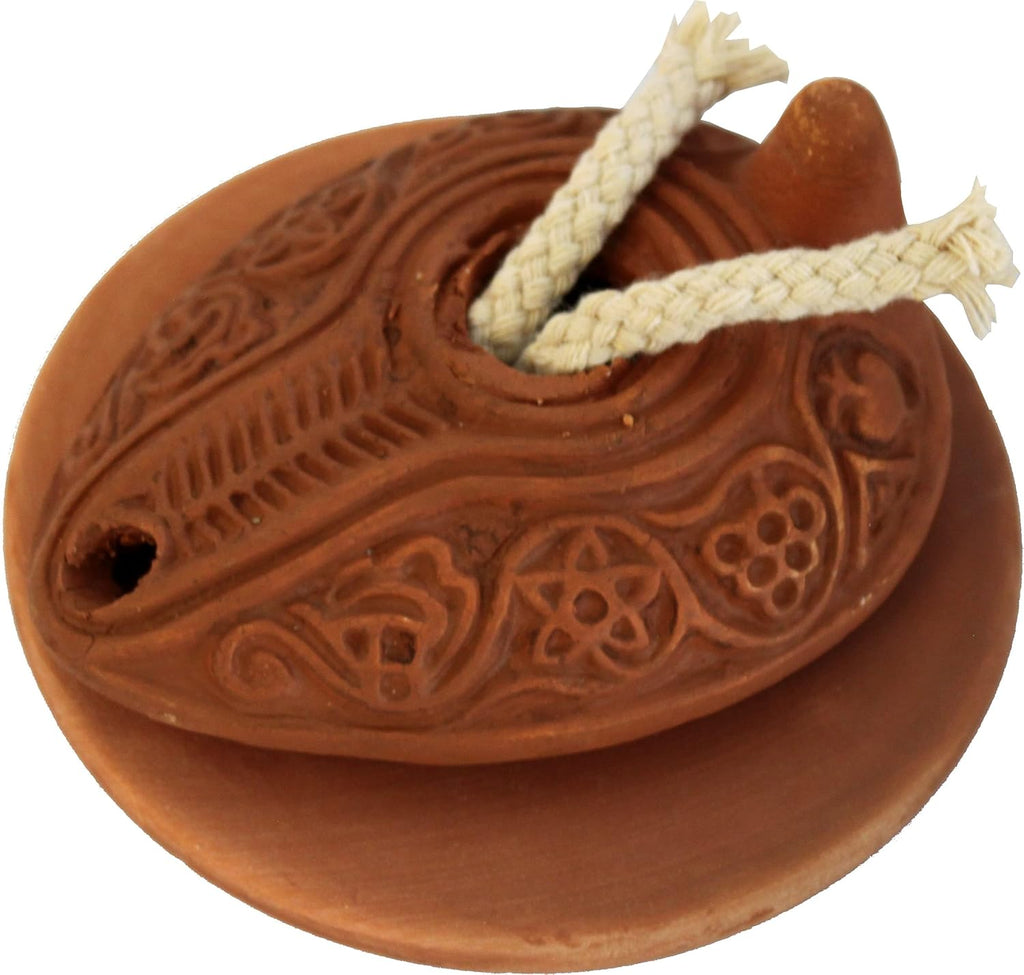 Herodian Ancient Biblical Oil Lamp Replica - Byzantine I with Plate, Clay, 4 In, Olive Oil Compatible
