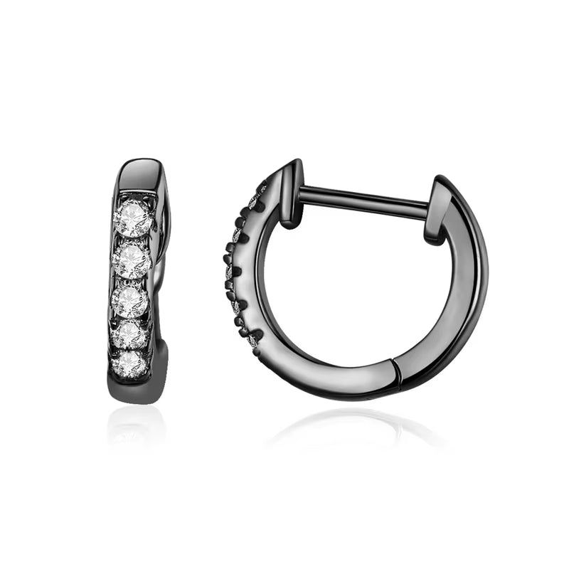 925 Sterling Silver Cubic Zirconia Ear Cuffs 18K Gold Plated Cartilage Hoop Huggie Earrings for Women Stackable Jewelry