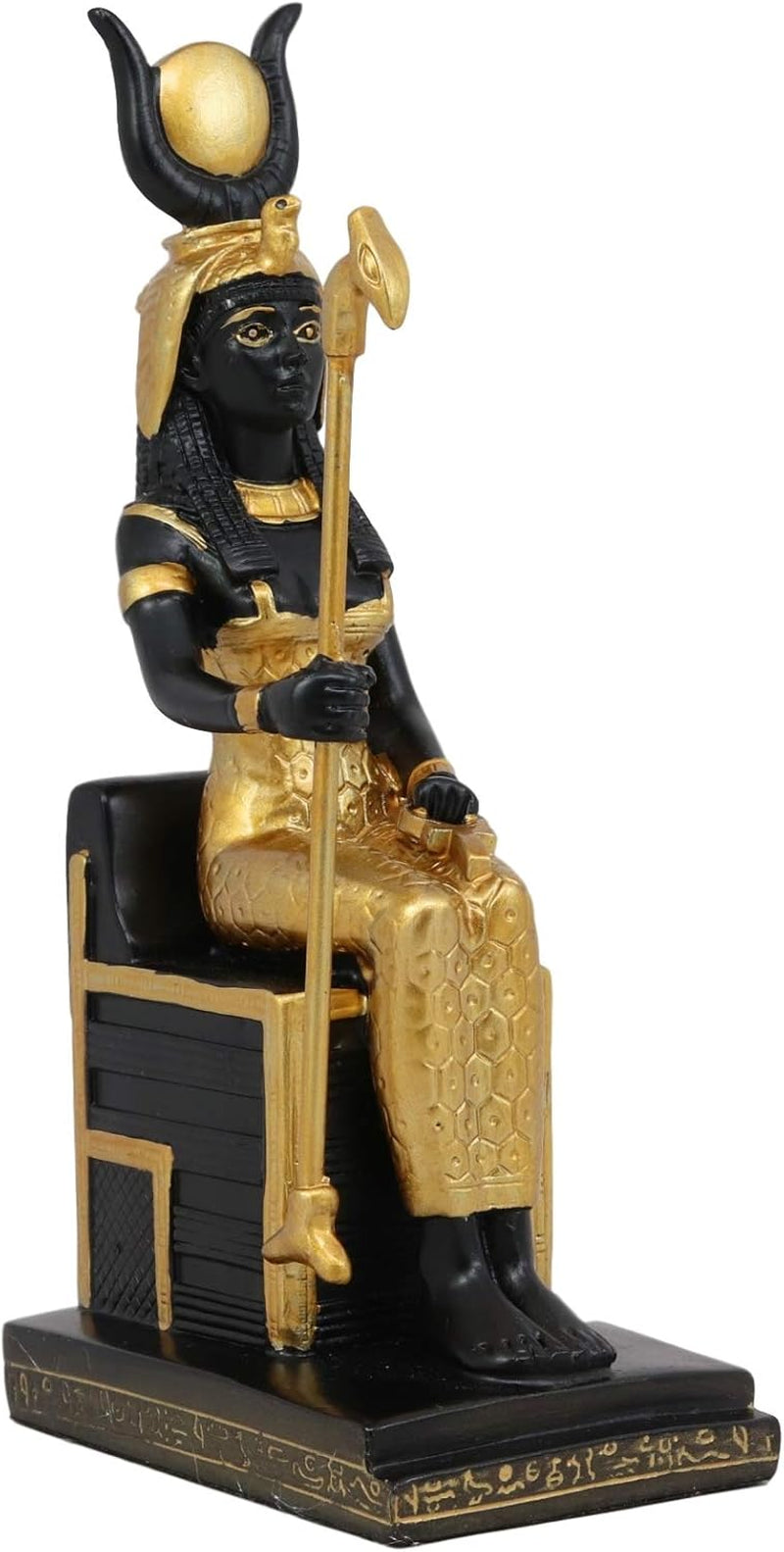 Ebros Classical Egyptian Goddess of Magic Motherhood and Life Isis Seated on Throne Statue Gods of Egypt Ruler of Mankind Decorative Figurine