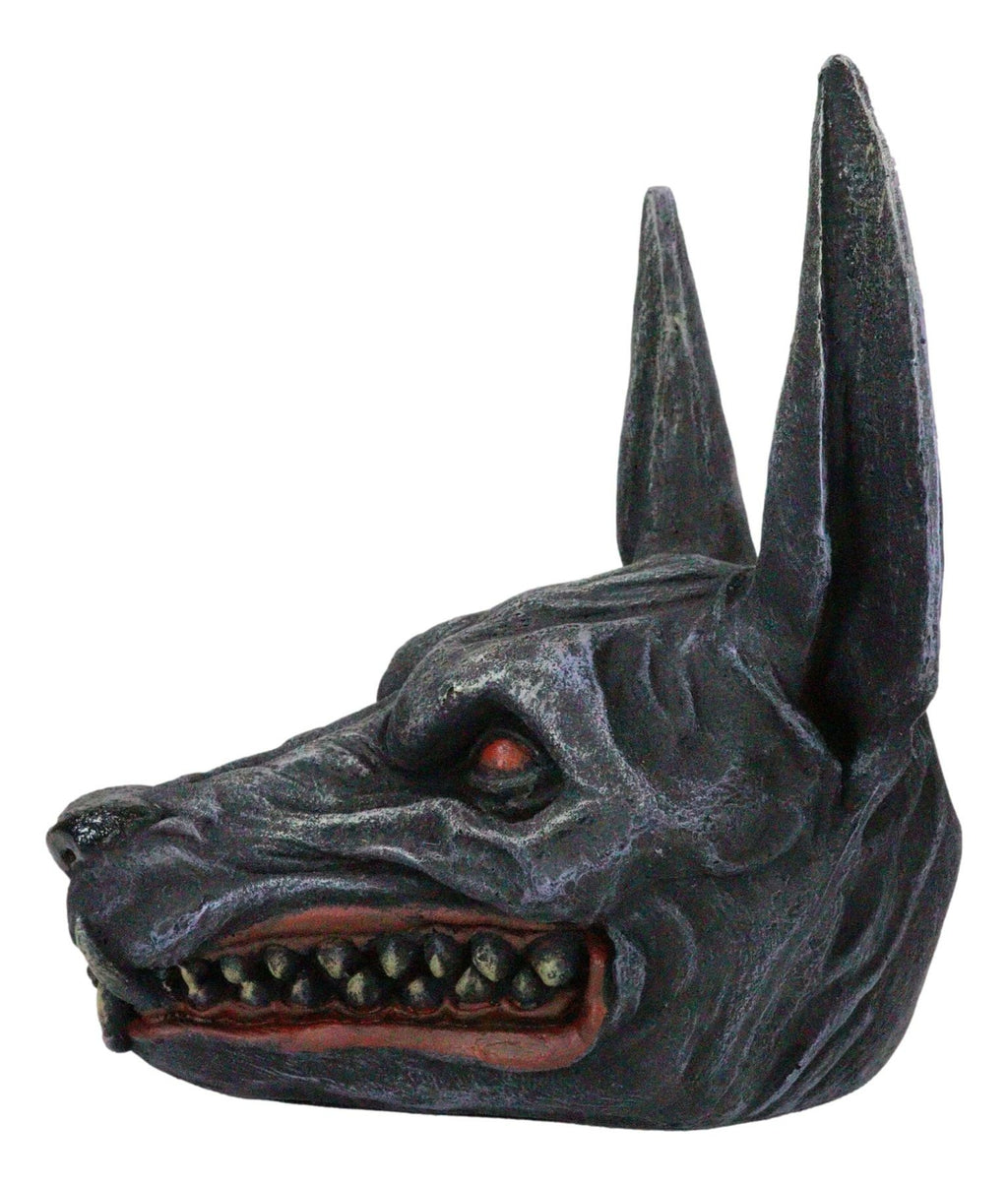 Ancient Egyptian Underworld Macabre Zombie Jackal God Anubis Skull Head Figurine