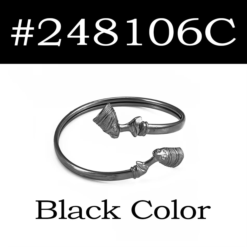 Egyptian Queen Nefertiti Cuff Bracelet African Ancient Egypt Banglets Jewelry Wholesale Party National Ethnic #248106