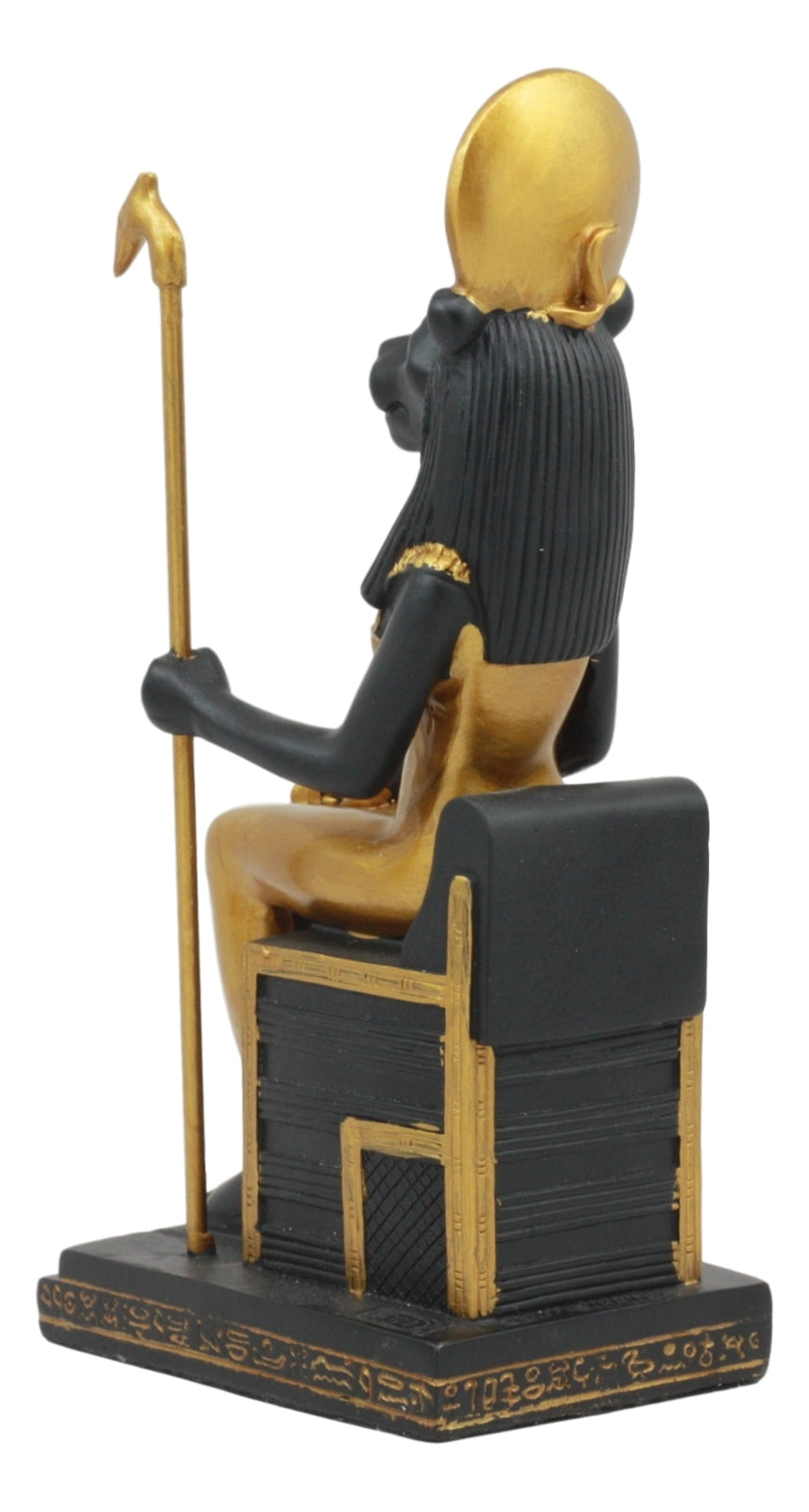 Ancient Egyptian Religion Decor Sekhmet Sitting on Throne God Statue Collectible