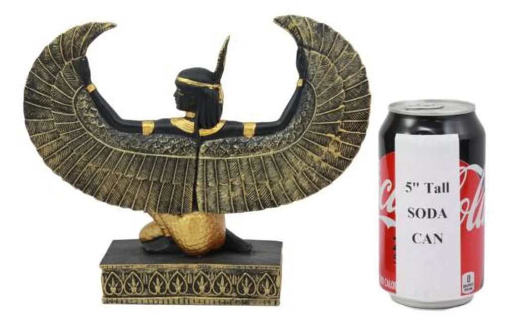Ebros Egyptian Kneeling Goddess Maat with Open Wings Figurine 8.5" Long