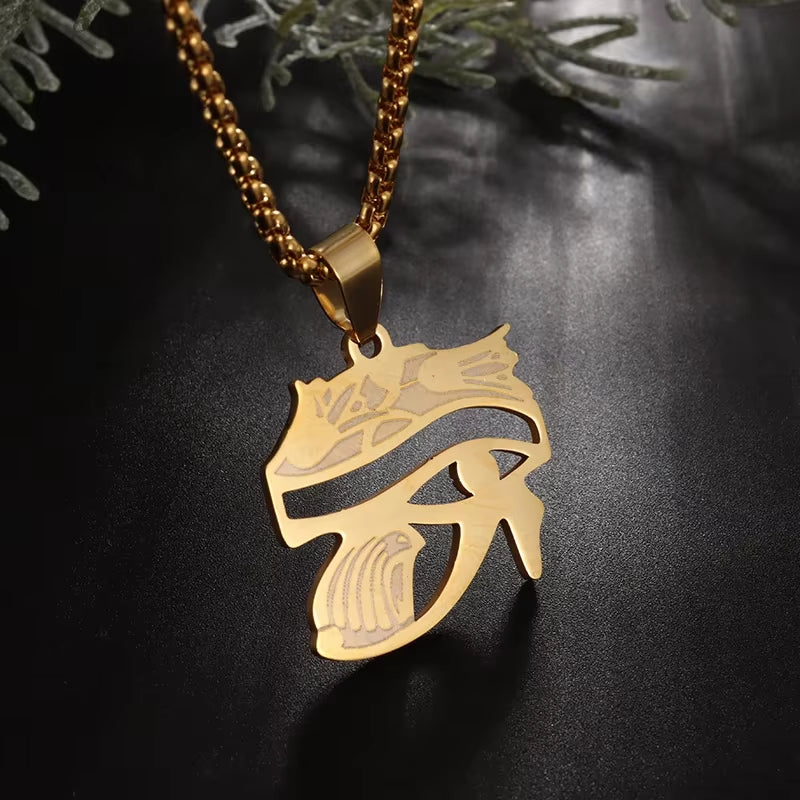 Eye of Horus Necklace Evil Eye Pendant Ancient Egypt Protection Necklace Jewelry Gift Men and Women Spiritual Amulets