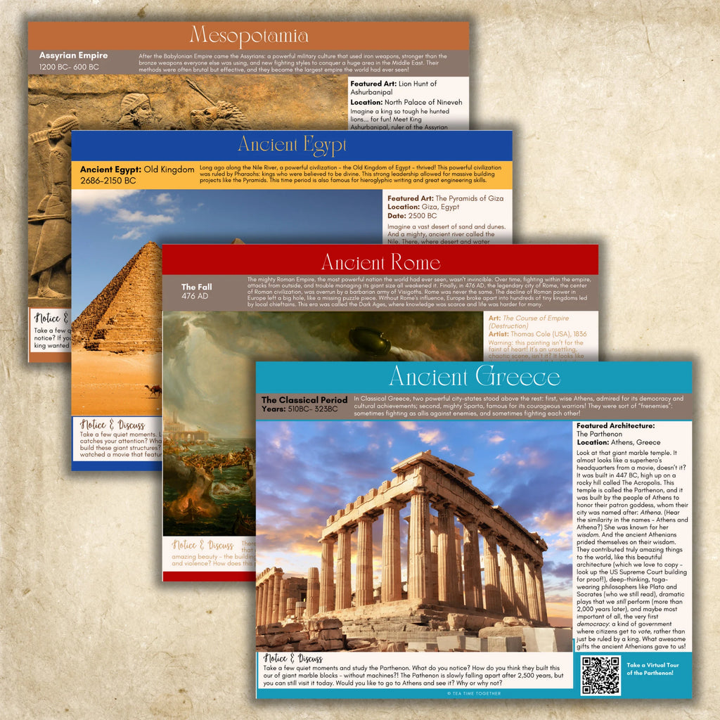 Bundle: Ancient History - Tea Time Together™ - 9 Units - Creation to the Fall of Rome