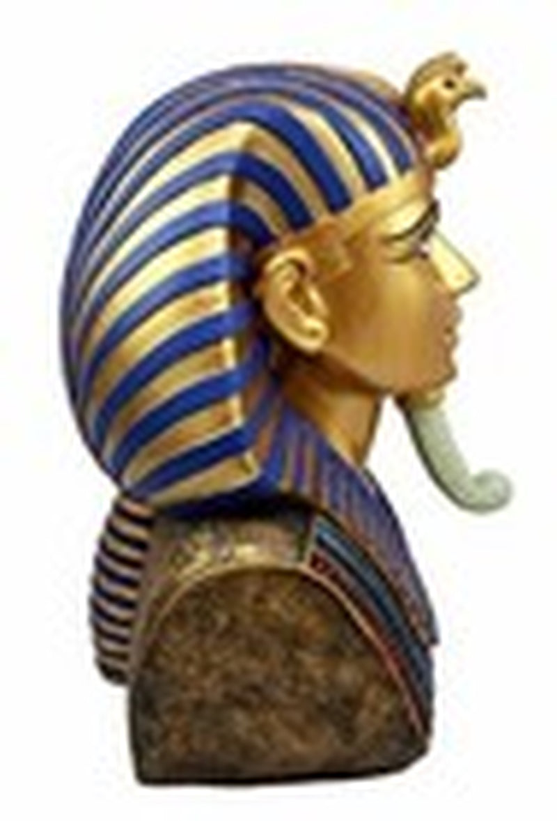 Ebros Large Cobra and Nemes Mask of Pharaoh Egyptian King Tut Bust Figurine 11"H