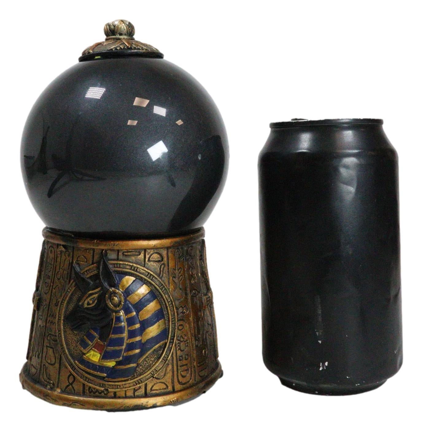 Ebros Egyptian God Anubis Black Chaos Sandstorm Ball Statue 7" Tall Fantasy