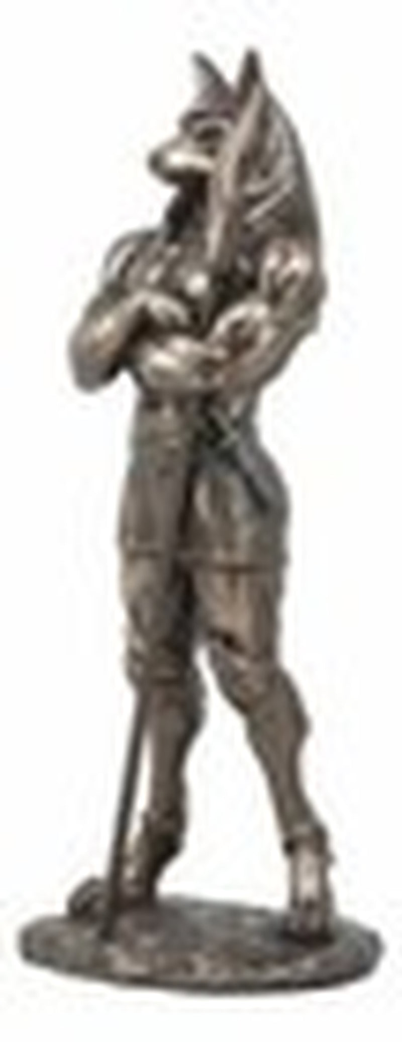 EGYPTIAN BRONZELIKE DARK MIGHTY ANUBIS DEITY STATUE GOD of MUMMIFICATION 11"H