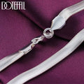 925 Sterling Silver 16/18/20/22/24 Inch 6Mm Flat Snake Chain Necklace for Women Man Fashion Wedding Party Charm Jewelry