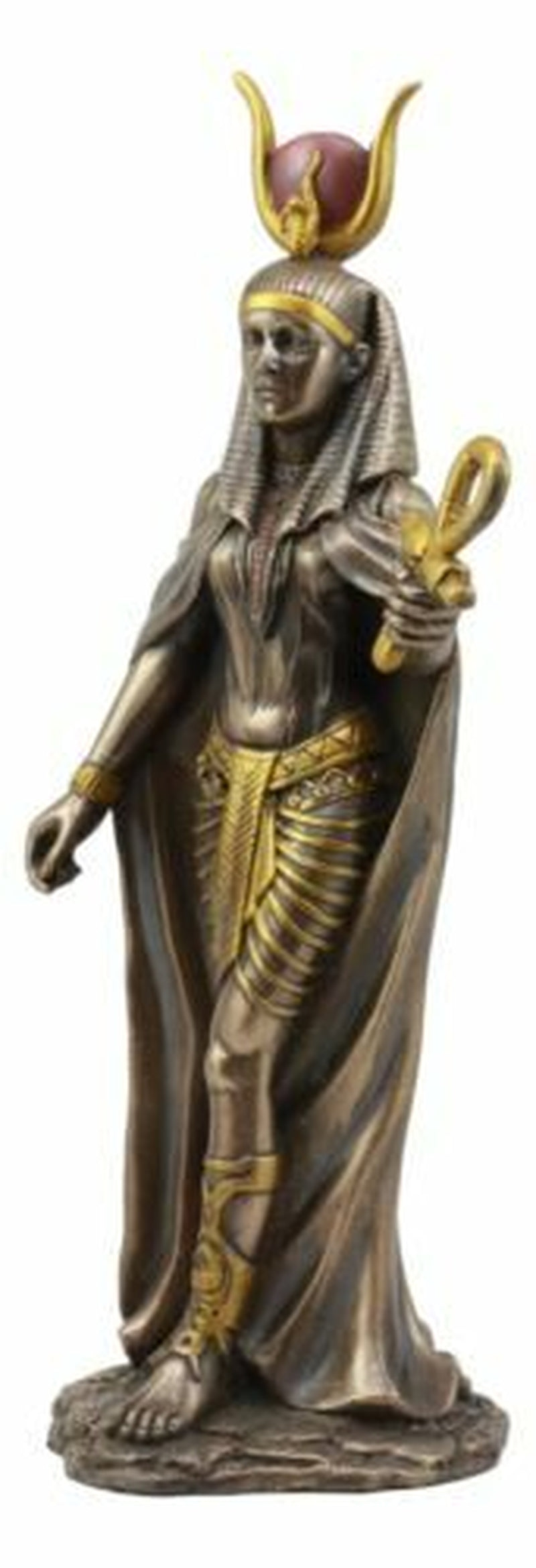 11 Inch Egyptian Hathor Mythological Goddess Bronze Finish Figurine