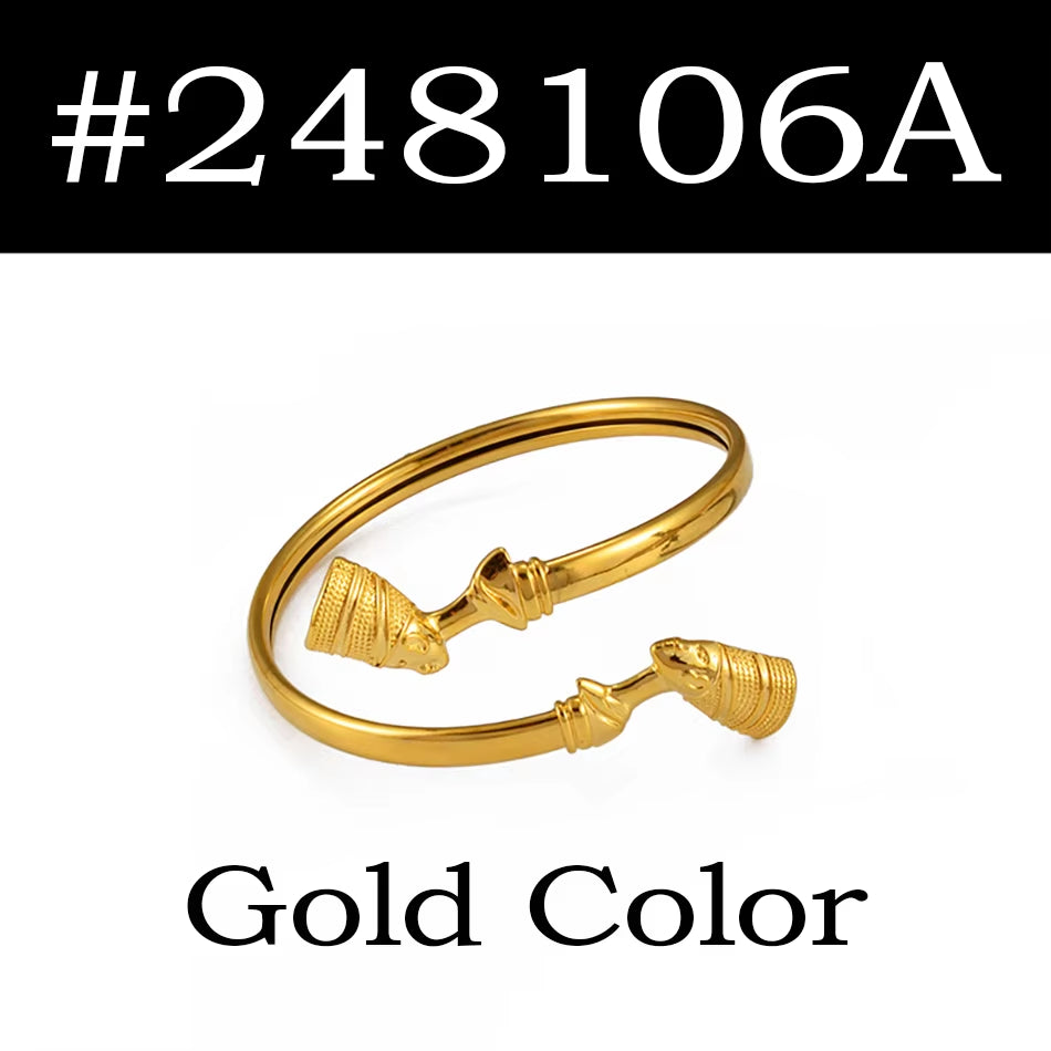 Egyptian Queen Nefertiti Cuff Bracelet African Ancient Egypt Banglets Jewelry Wholesale Party National Ethnic #248106