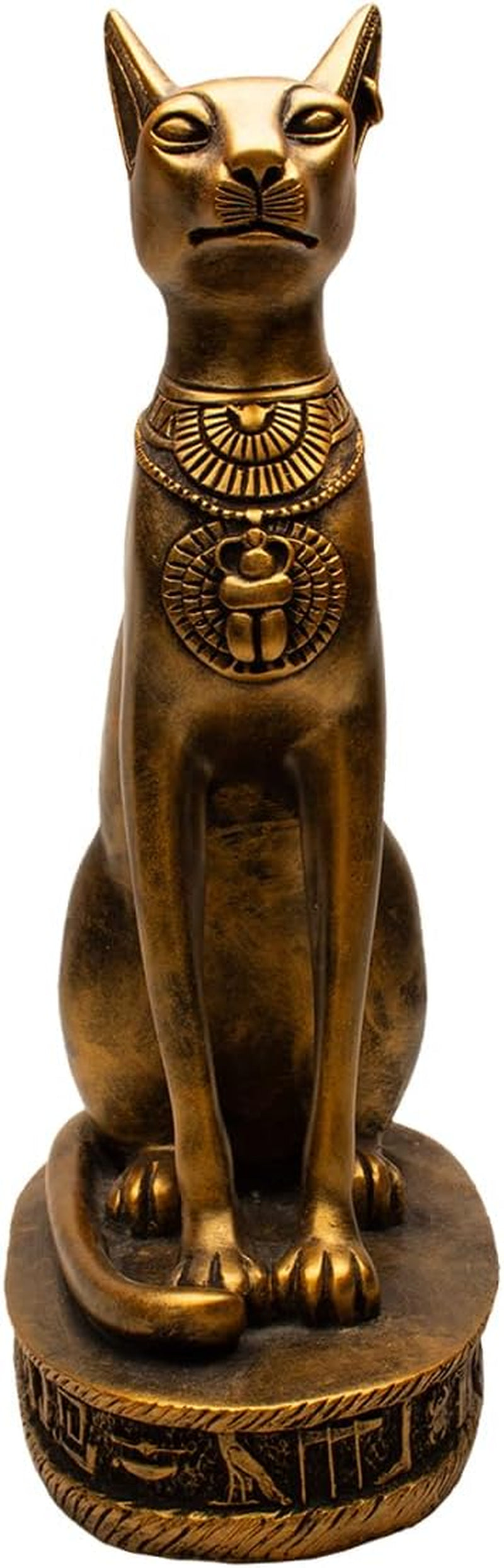 Bastet Cat Goddess Statue - Bronze - 13" Tall - Made in Egypt