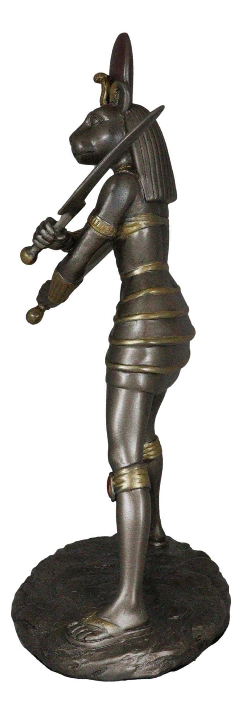 Ebros Egyptian Goddess Sekhmet Ra with Solar Disc and Uraeus Statue 11"H