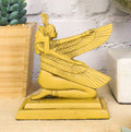 Ancient Egyptian Hieroglyphic Kneeling Winged Goddess Maat Mini Figurine 3.25"H