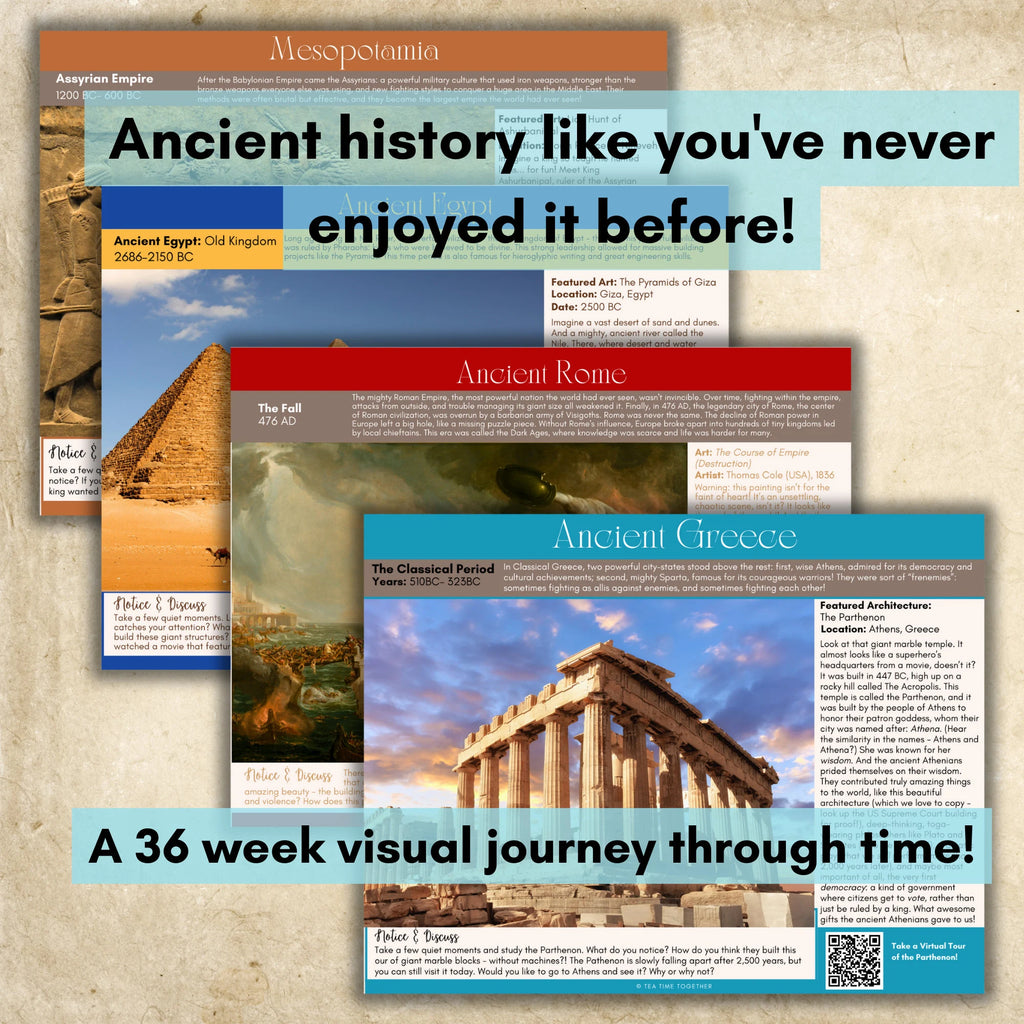 Bundle: Ancient History - Tea Time Together™ - 9 Units - Creation to the Fall of Rome