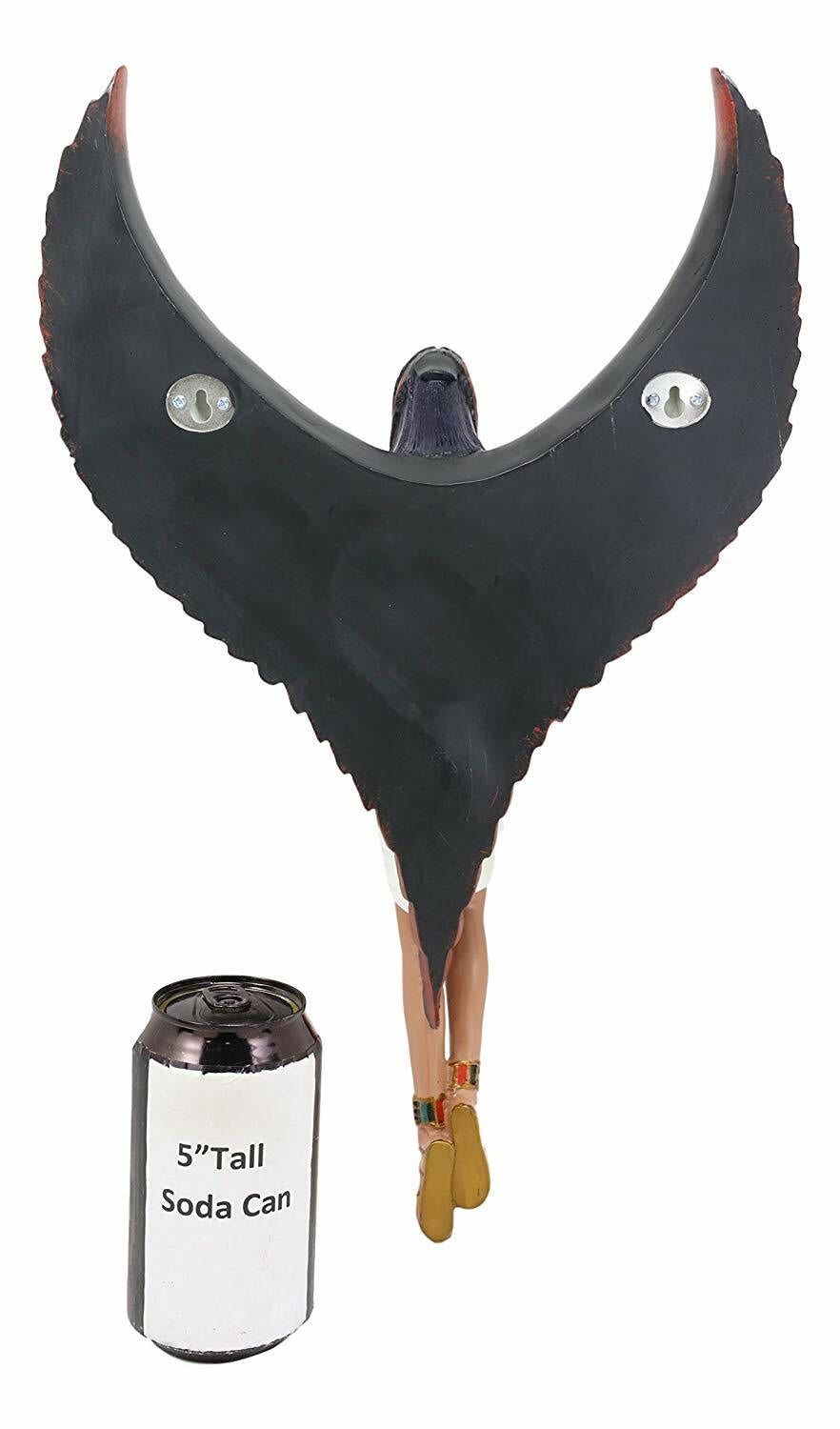 Ebros Ancient Egyptian Goddess Isis with Open Wings Wall Sculpture Decor 18"H