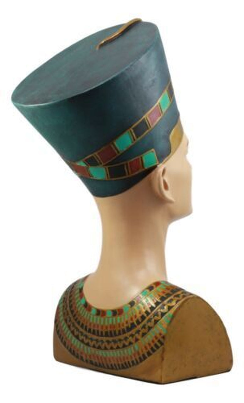 Ancient Egyptian Decorative Large Queen Nefertiti Bust 18" Tall Figurine Statue