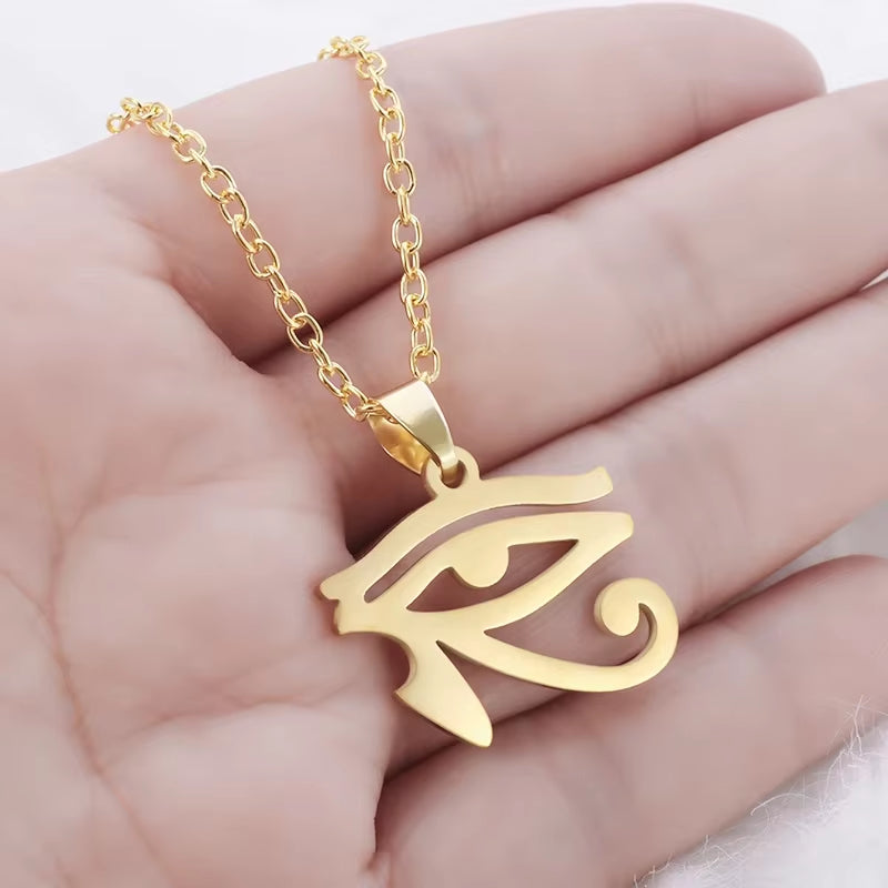 Eye of Horus Necklace Evil Eye Pendant Ancient Egypt Protection Necklace Jewelry Gift Men and Women Spiritual Amulets