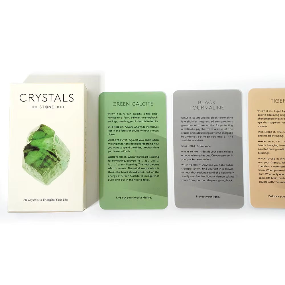 Crystals Tarot Cards Oracle Cards Tarot Deck and Card Game High Quality Kabbalis Board Game Divination Fate Party Enterainment