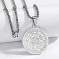 Seal of the 7 Archangels Pendant Necklaces for Men Seal of Solomon Spiritual Talisman Protection Amulet Stainless Steel Jewelry