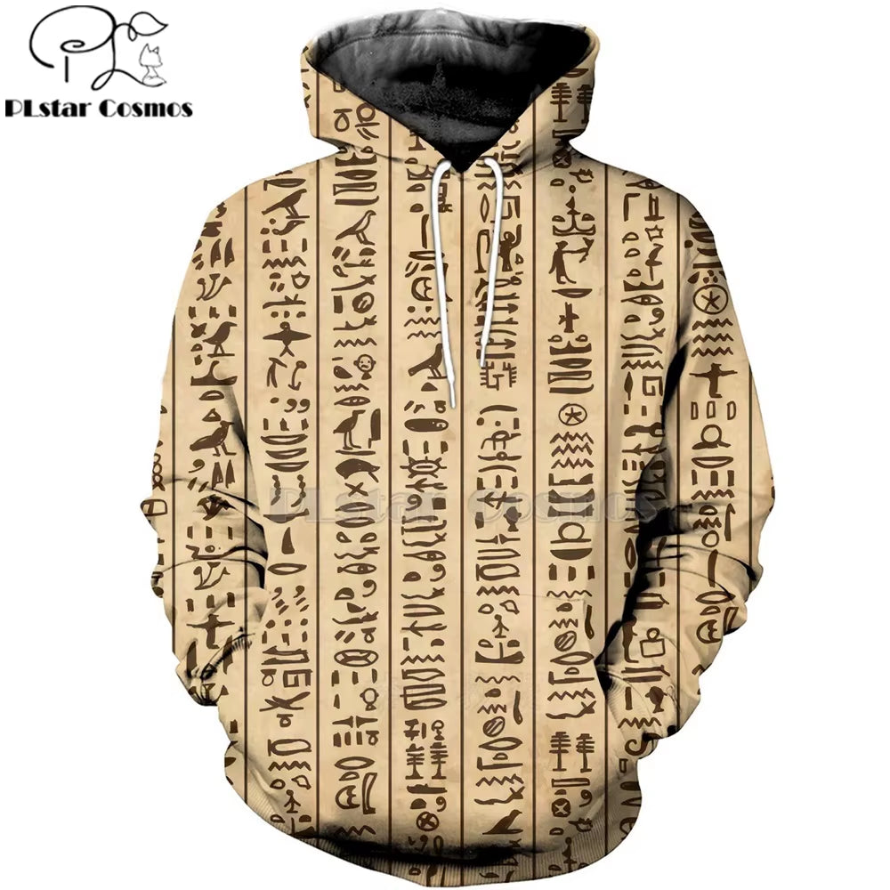 Mysterious Retro Ancient Horus Egypt Goddess Pharaoh Totem 3D Hoodies/Sweatshirt Winter Autumn Funny Long Sleeve Streetwear-49