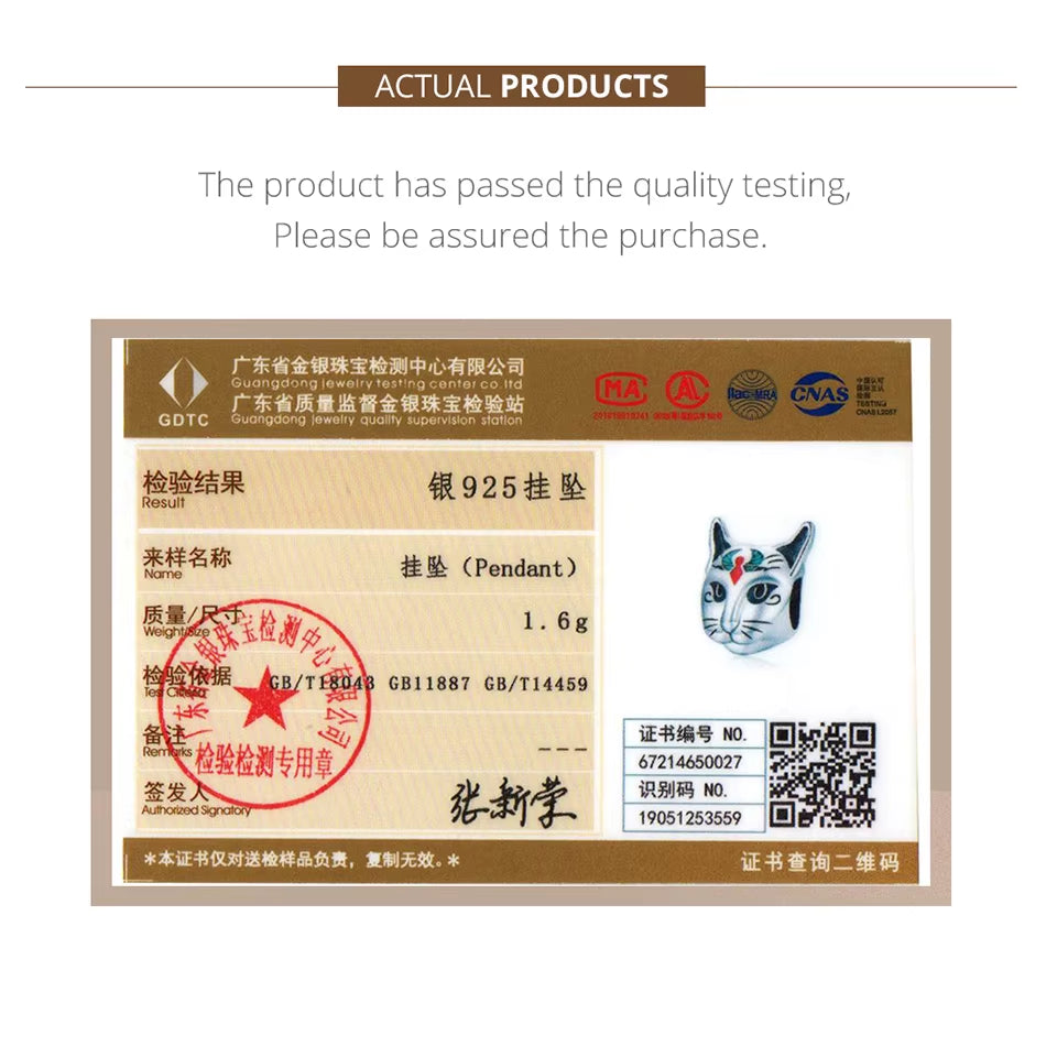 New 925 Sterling Silver Charm Egypt Bastet & Twin Eyes Bead Pendant Fit Original Bracelet Necklace for Women Jewelry