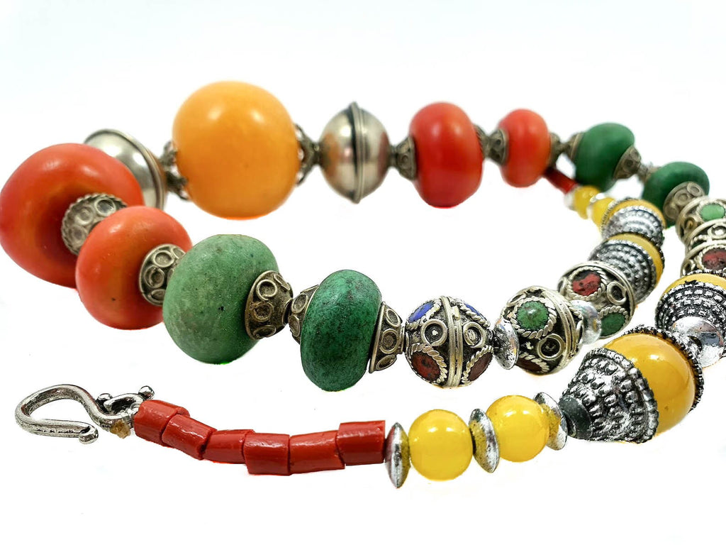 Moroccan Berber Necklace, Tribal Antique Jewelry, Ethnic Bohemian Gift