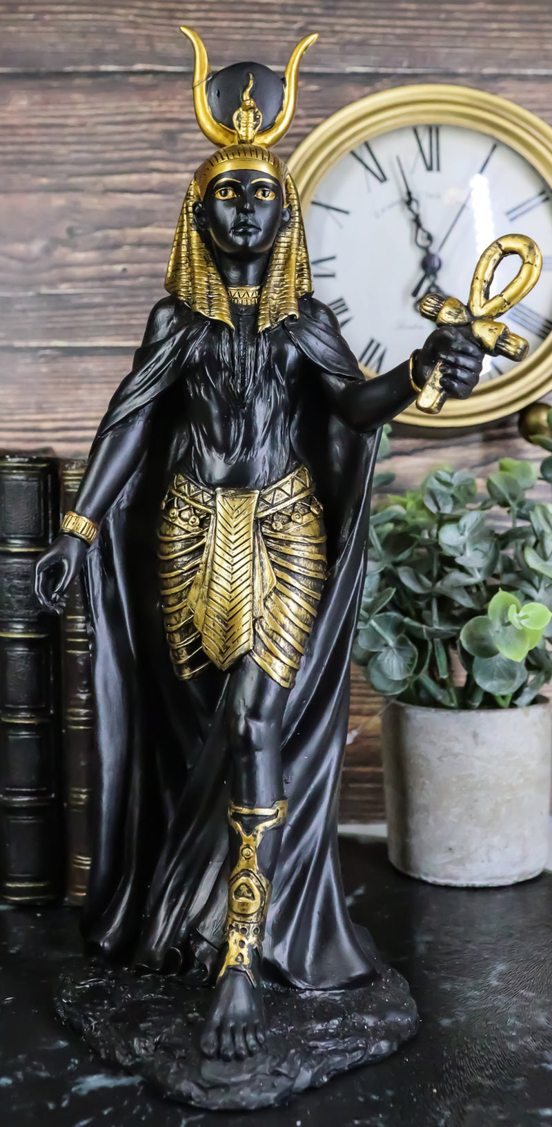 Ebros Egyptian Goddess Hathor Statue 11"H Deity of Motherhood Joy Love Feminism