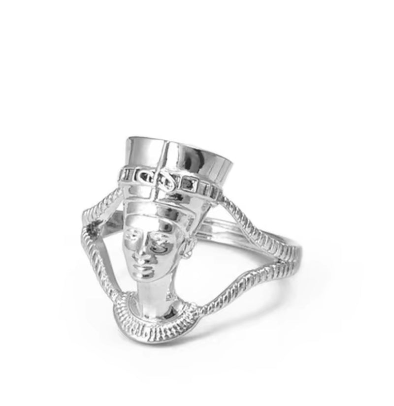 Egyptian Stainless Steel Ankh Cross Rings for Women Men Gold Color Double Key of Life Ring Female Ancient Jewelry Accessories