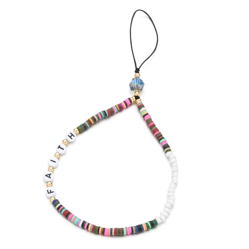 Cute Evil Eye Beads Lanyard Strap Cord Colorful DIY Chain for Anti-Lost Phone Chain Men Women Gift Jewelry Keychain Keycord