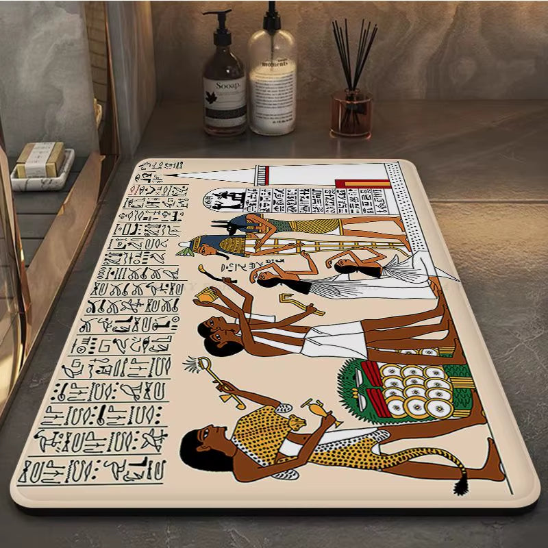 Ancient Egypt Hallway Carpet Rectangle Anti-Slip Home Soft Badmat Front Door Indoor Outdoor Mat Bedside Area Rugs