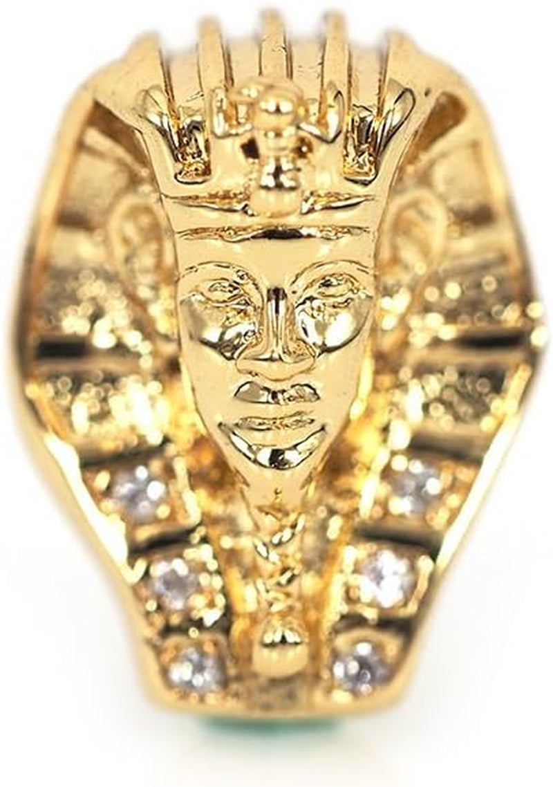 Egyptian Pharaoh Head Beads CZ Pave Sphinx Beaded Charm for Bracelet Jewelry Making Findings 10X14Mm 10Pcs