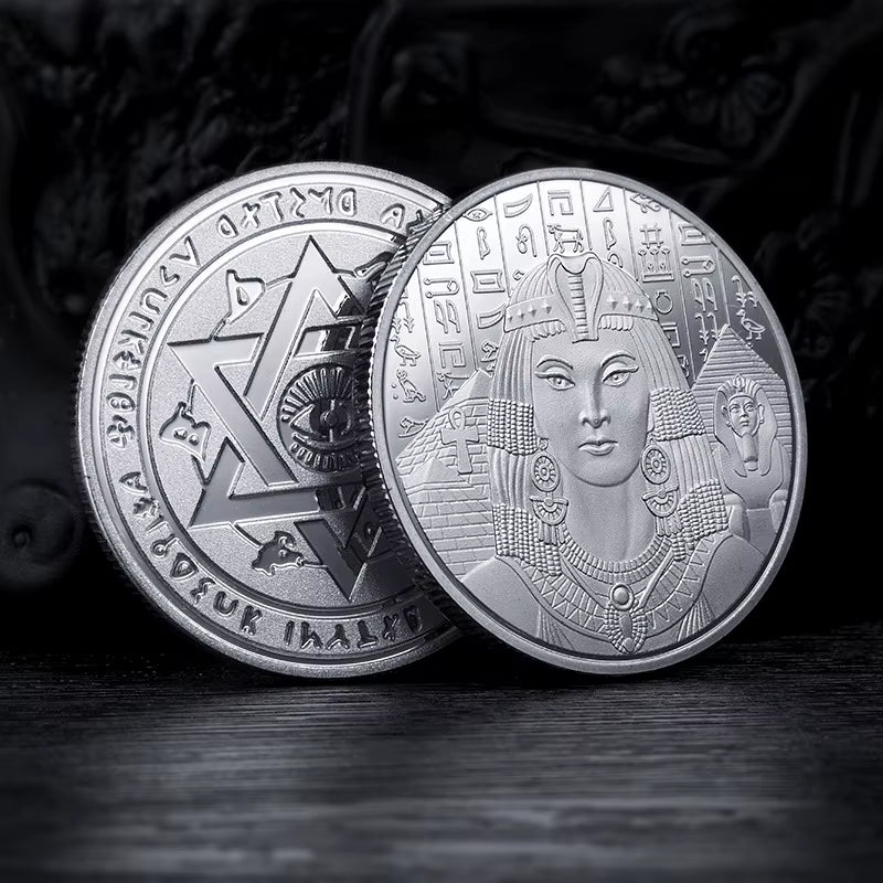 Greek Cleopatra Coins Collectibles Tourist Attractions Egypt Trade Lucky Coins Production Collection Commemorative Medals