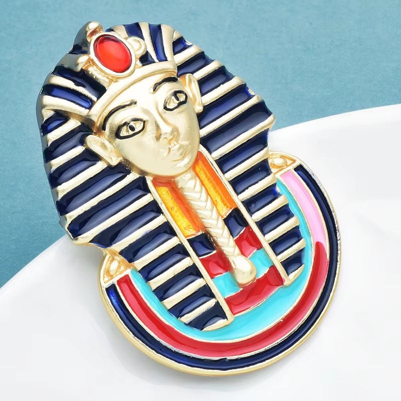 Beautiful Egypt Portrait Brooches for Women Enamel New Design Lady Figure Party Brooch Pins Gifts