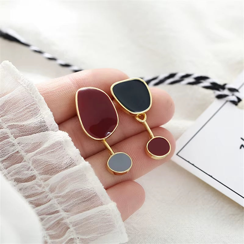 Contracted Temperament New Earrings Bump Color Female Earrings Irregular Earrings Earrings Restoring Ancient Ways