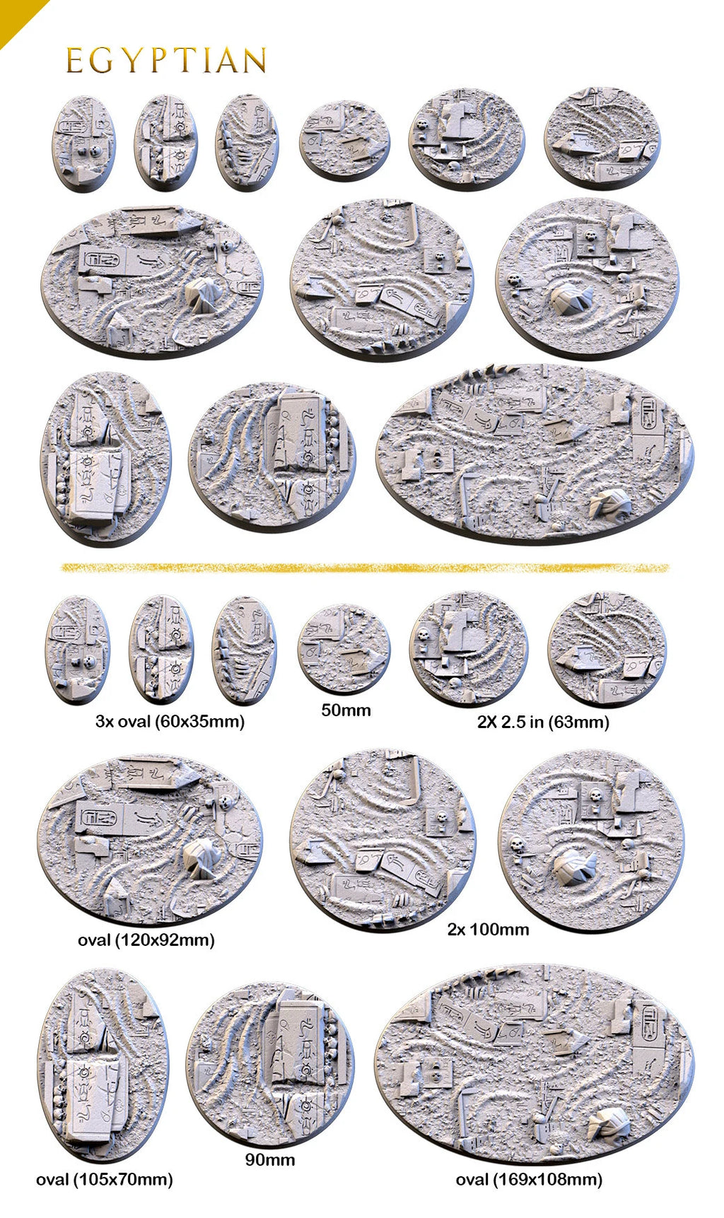 Egyptian Themed Bases - Txarli Factory - Resin Bases