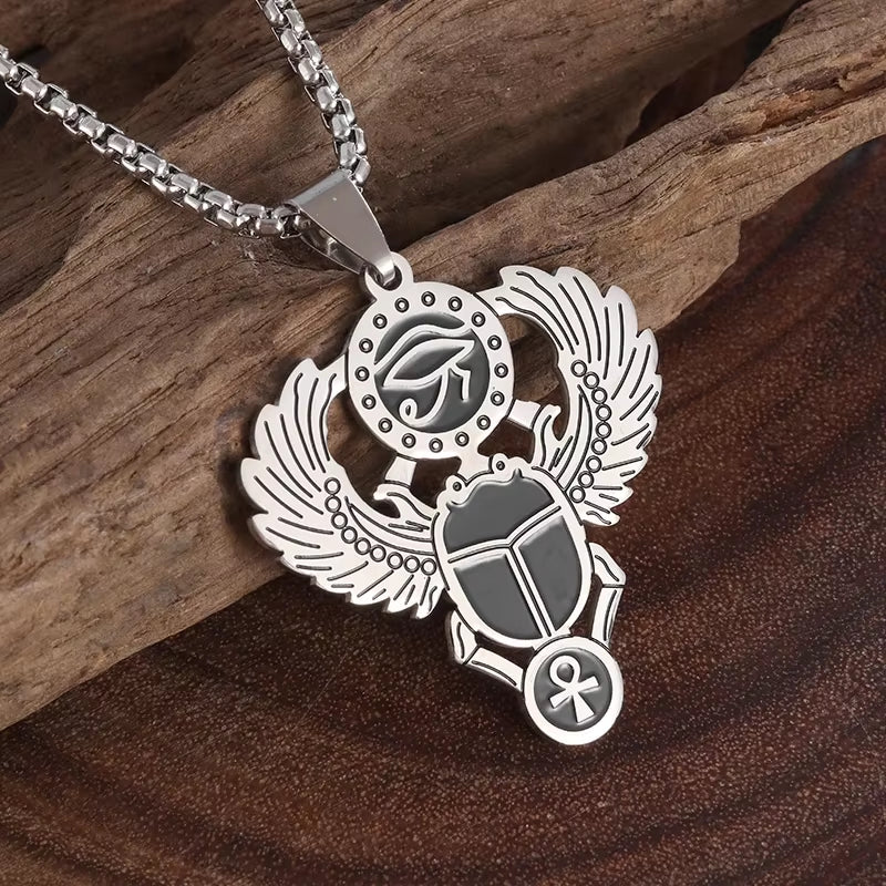 Eye of Horus Necklace Evil Eye Pendant Ancient Egypt Protection Necklace Jewelry Gift Men and Women Spiritual Amulets