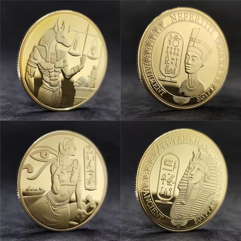 Ancient Egyptian Pharaoh Commemorative Coin Dog Head Anubis Commemorative Silver Coin Business Coin