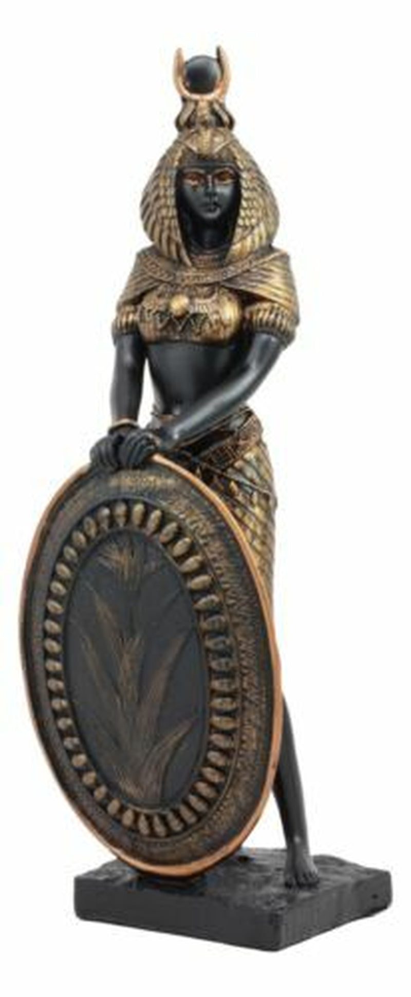 Goddess Isis with Shield Statue Egyptian 11" Height Egypt Figurine