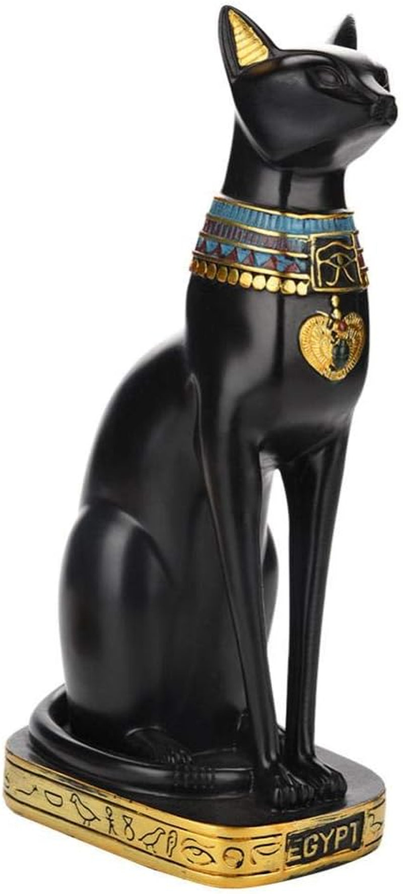 Cat Statue, Egyptian Cat Resin Statue Figurine Household Room Ornament Crafts Gifts Home Decoration(M)