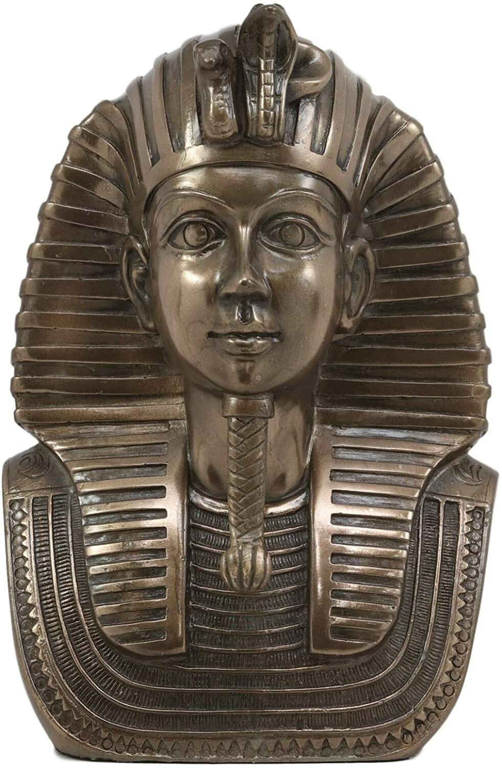 Egyptian King Tut and Queen Nefertiti Set Bust Egypt Decor Statue Bronze Color