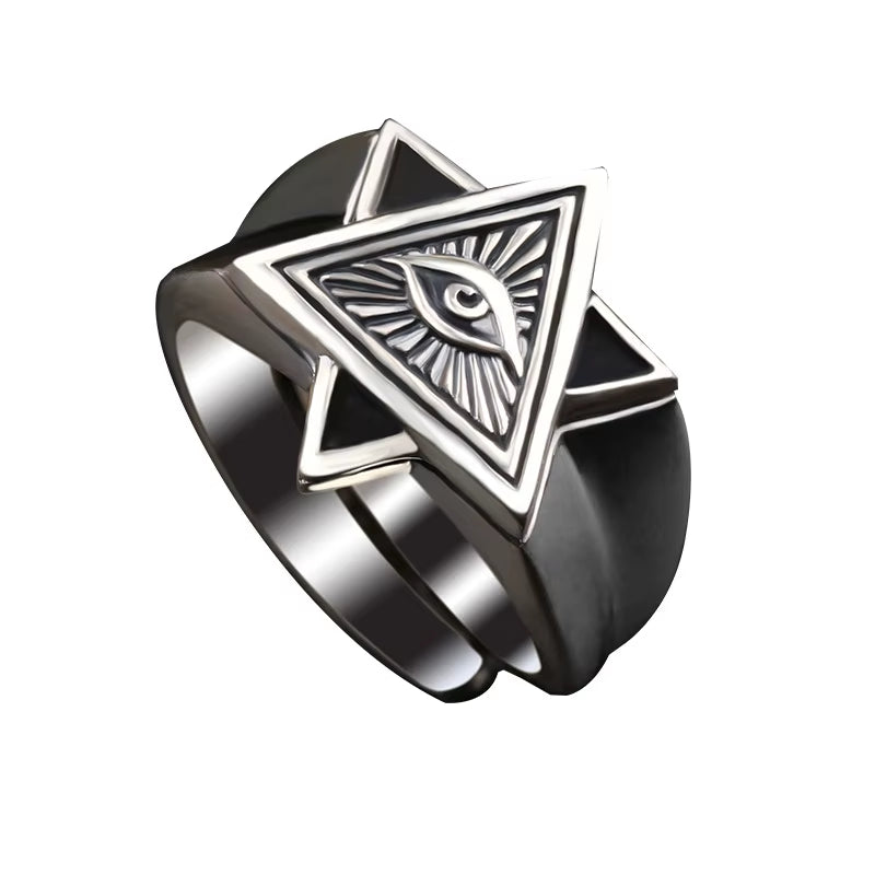 Retro Horus Eye Ring Demon Eyes Lucky Ring Gold Silver Color Men Women Fashion Jewelry Gifts Wholesale
