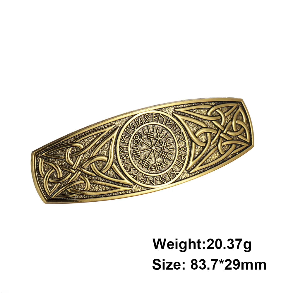 Retro Vikings Celtics Knot Hairpin Women Silver Color Metal Irish Hindu Symbol Hair Decor Barrette Long Hair Design Female Jewel