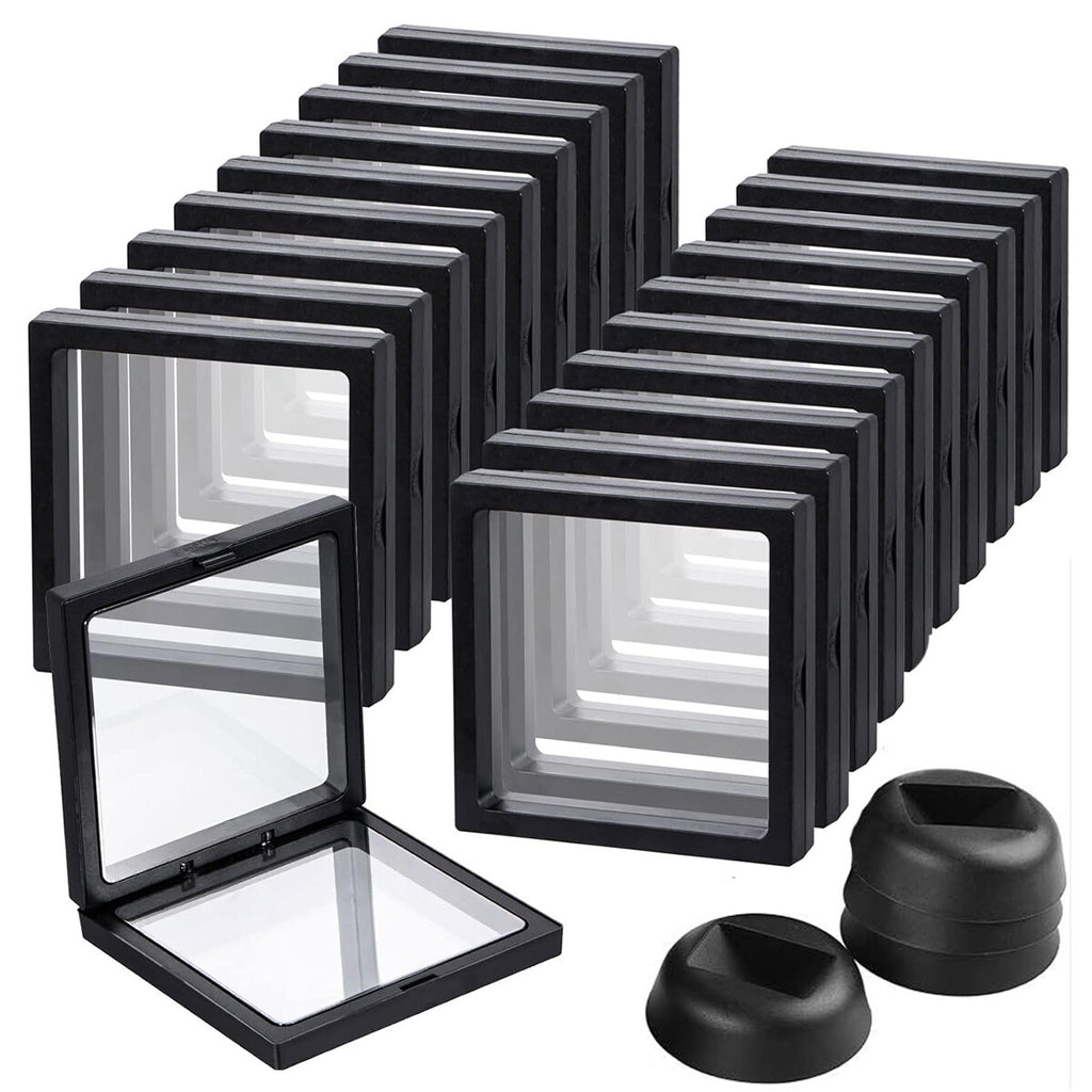 LOT of Displays Cases for Hot Wheels 3D Floating Display Stand Coins Stone Jewel